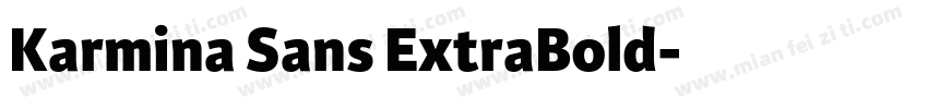 Karmina Sans ExtraBold字体转换